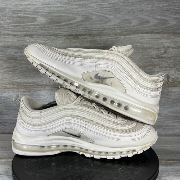 Nike Men’s Air Max 97 921826-101 White Wolf Grey Athletic Shoes Size 12 - Picture 7 of 9